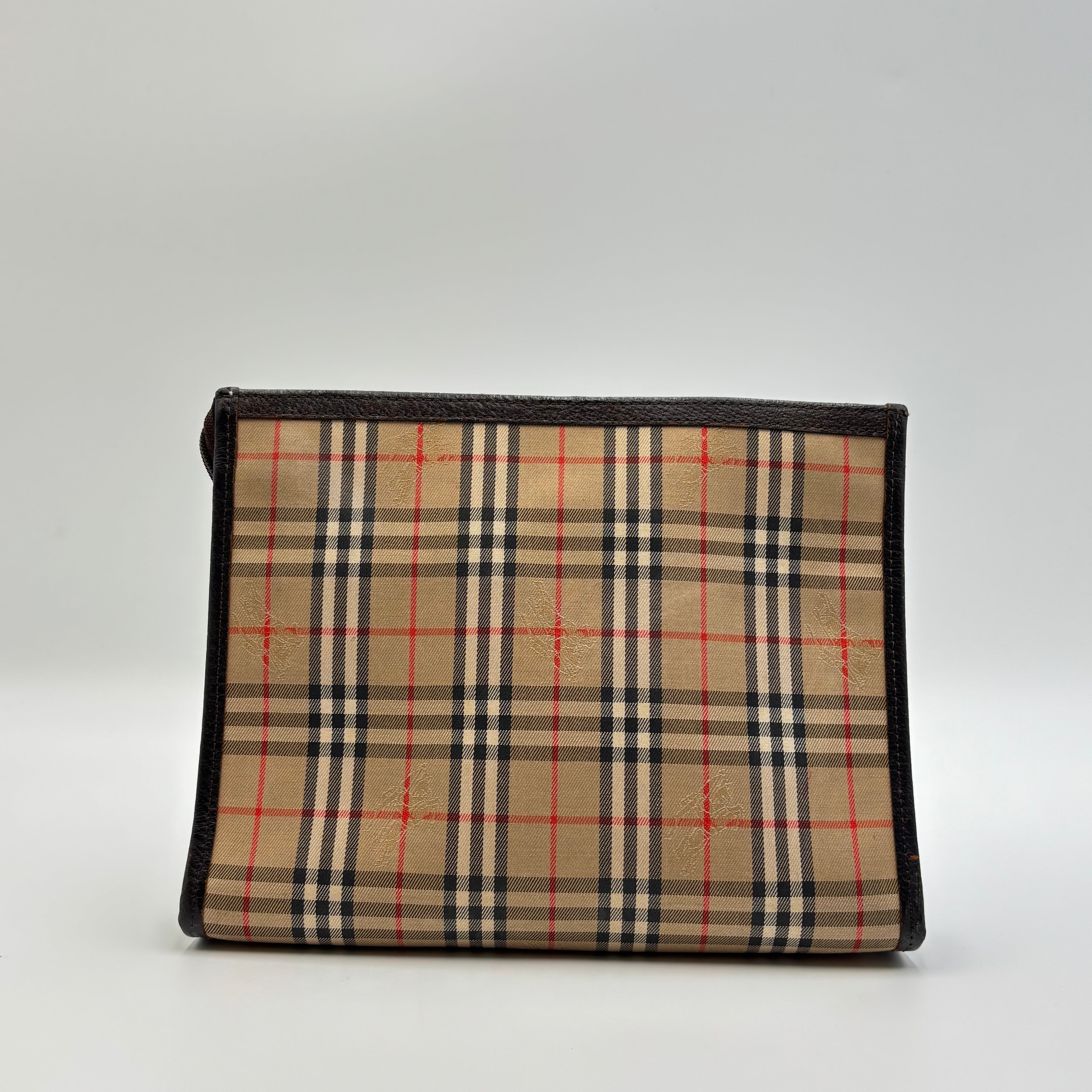 Burberrys Nova Check Convertible Clutch Shoulder Bag
