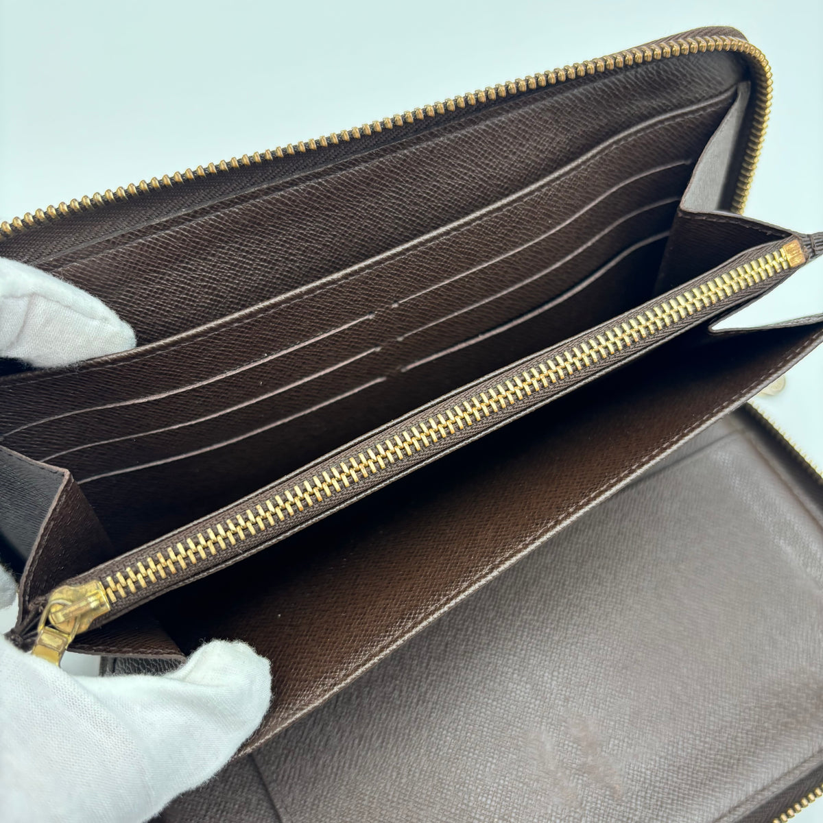 Louis Vuitton by Marc Jacobs Damier Ebene Zip Around Wallet circa 2010s