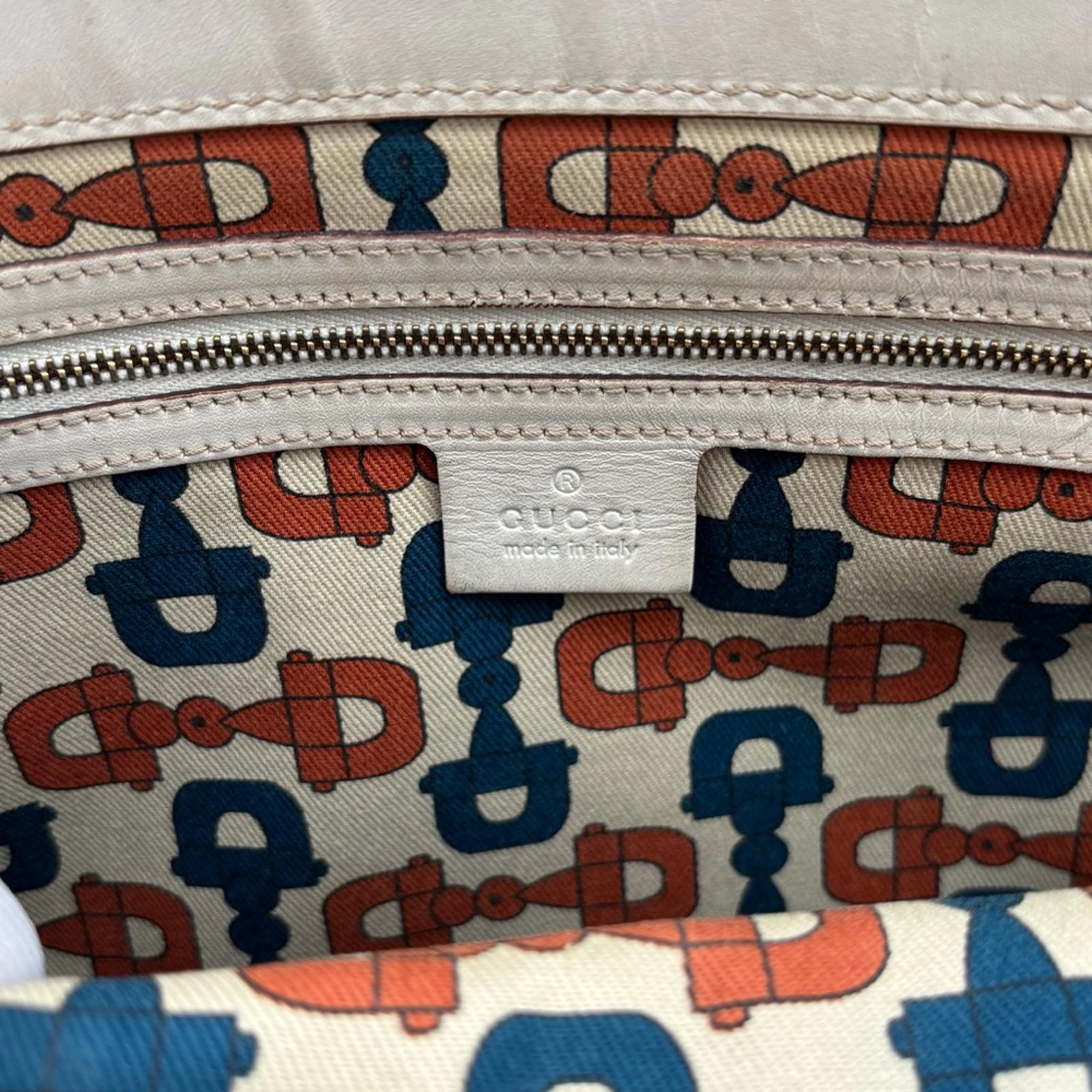 Gucci White Guccissima Punch Tote Bag