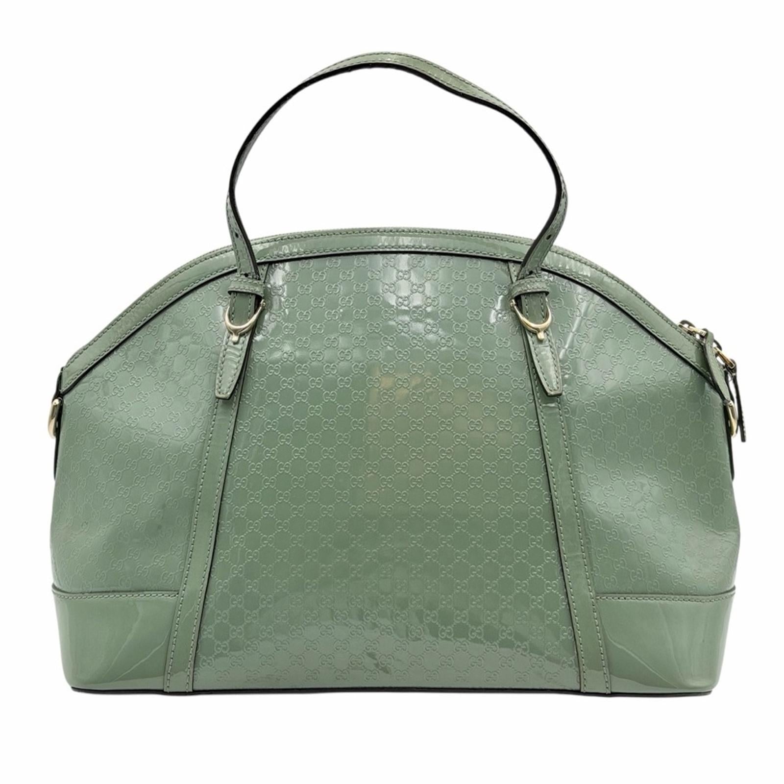 Gucci Microguccissima Nice Patent Leather Dome Satchel – Green