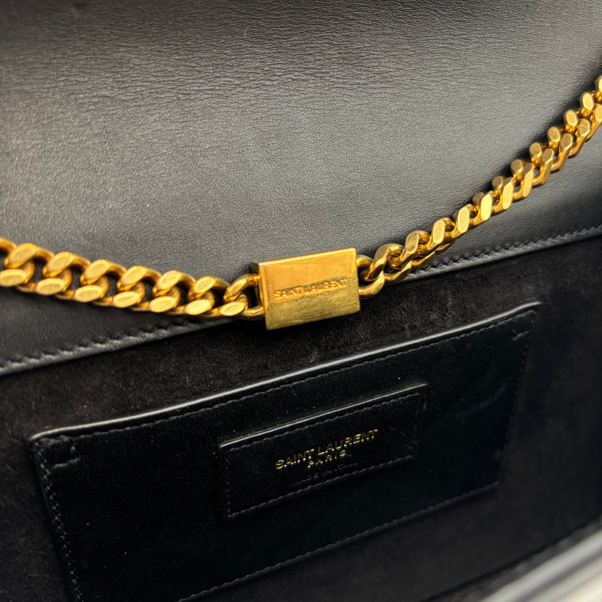 Saint Laurent Kate Medium Tassel Bag – Black Leather & Gold Hardware