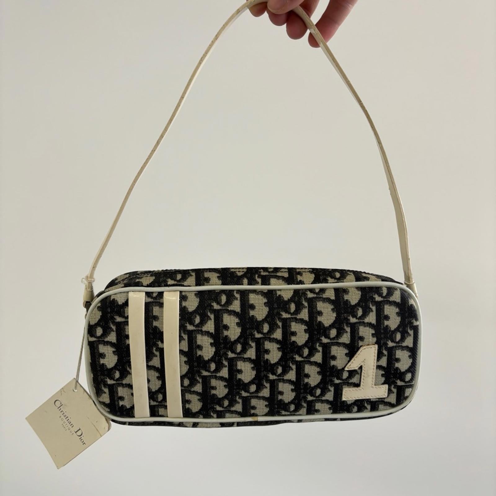 CHRISTIAN DIOR VINTAGE TROTTER MINI SHOULDER BAG — JOHN GALLIANO ERA 2002