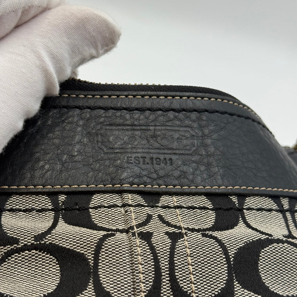 Coach Signature Jacquard Duffle Crossbody Bag, circa 2007