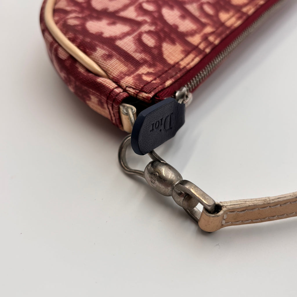 Christian Dior Red Oblique Saddle Pochette Bag 2001