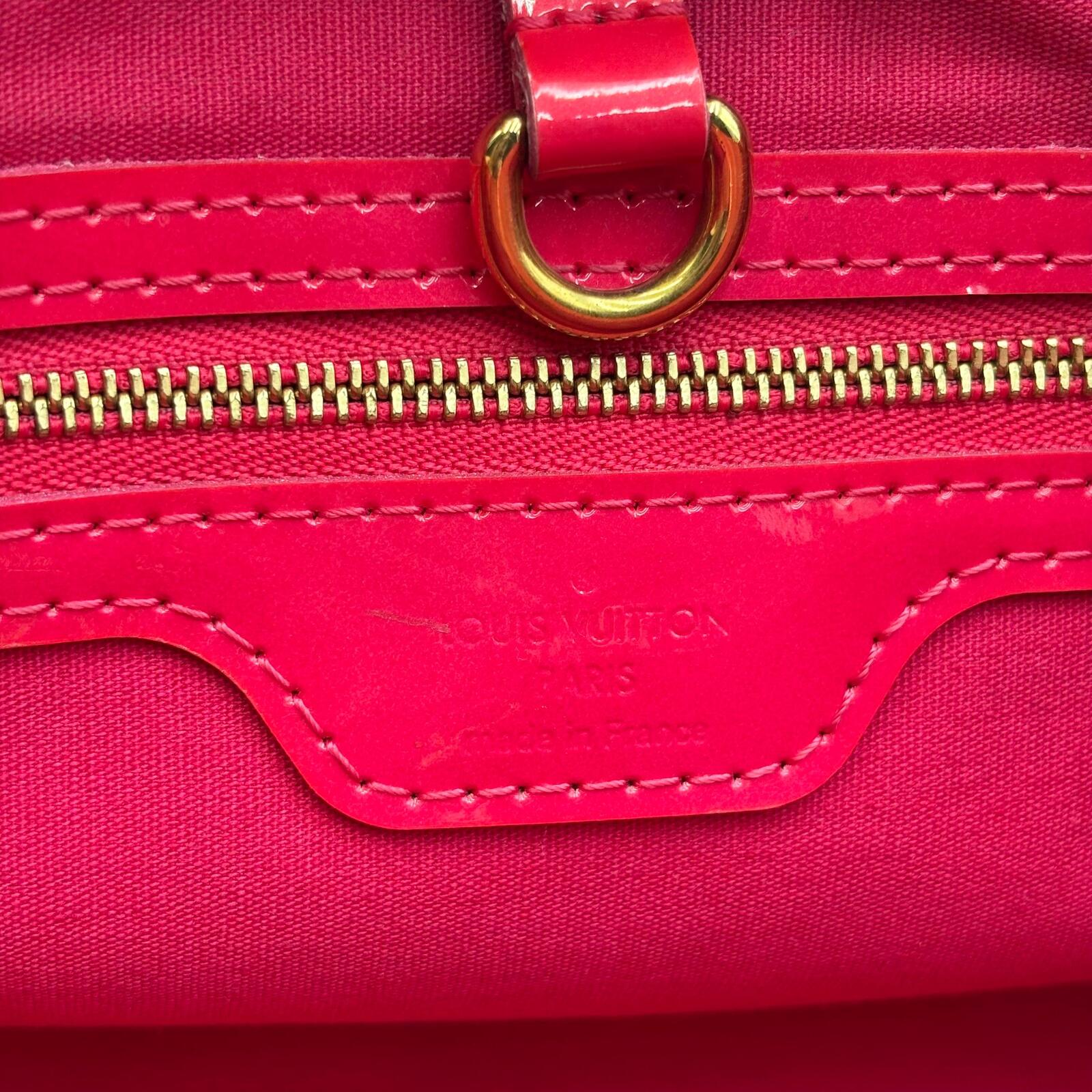 Louis Vuitton Monogram Vernis Wilshire Boulevard Tote PM Hot Pink Patent Leather