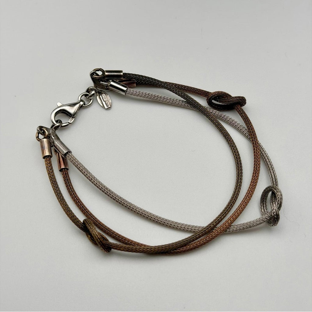 Italian Design Sterling Silver Multi-Strand Necklace & Bracelet Set