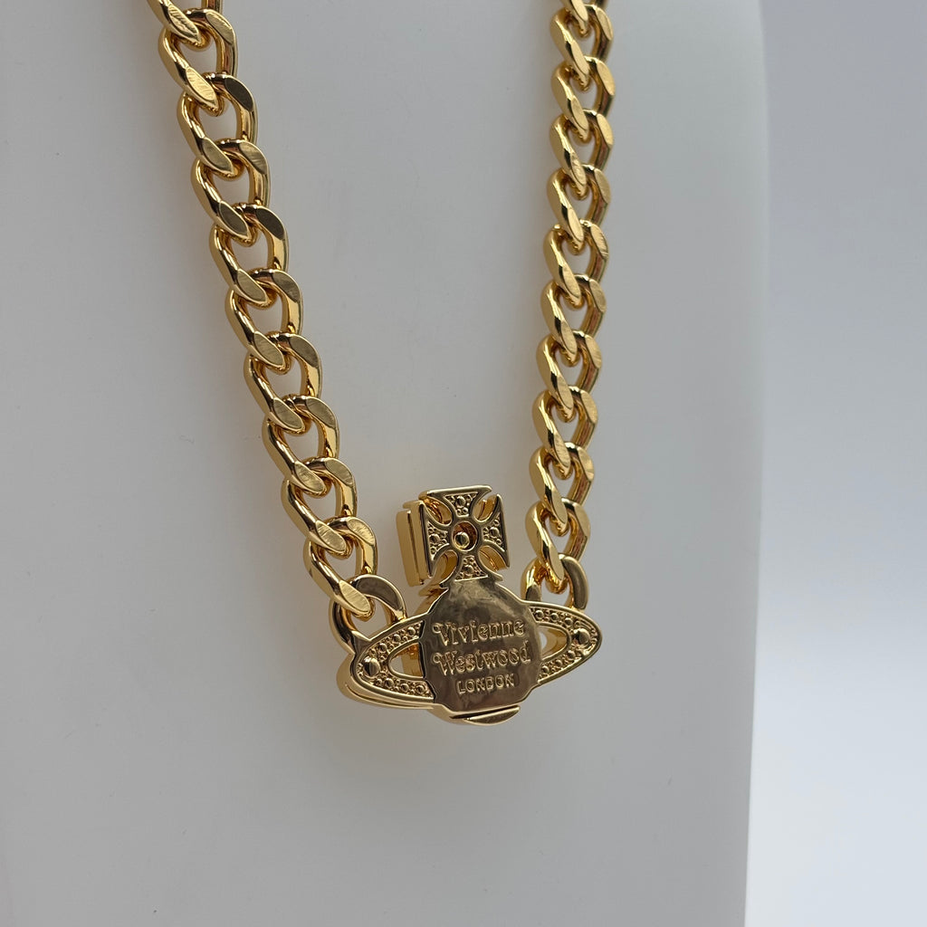 Vivienne Westwood Graziella Gold Crystal Orb Necklace