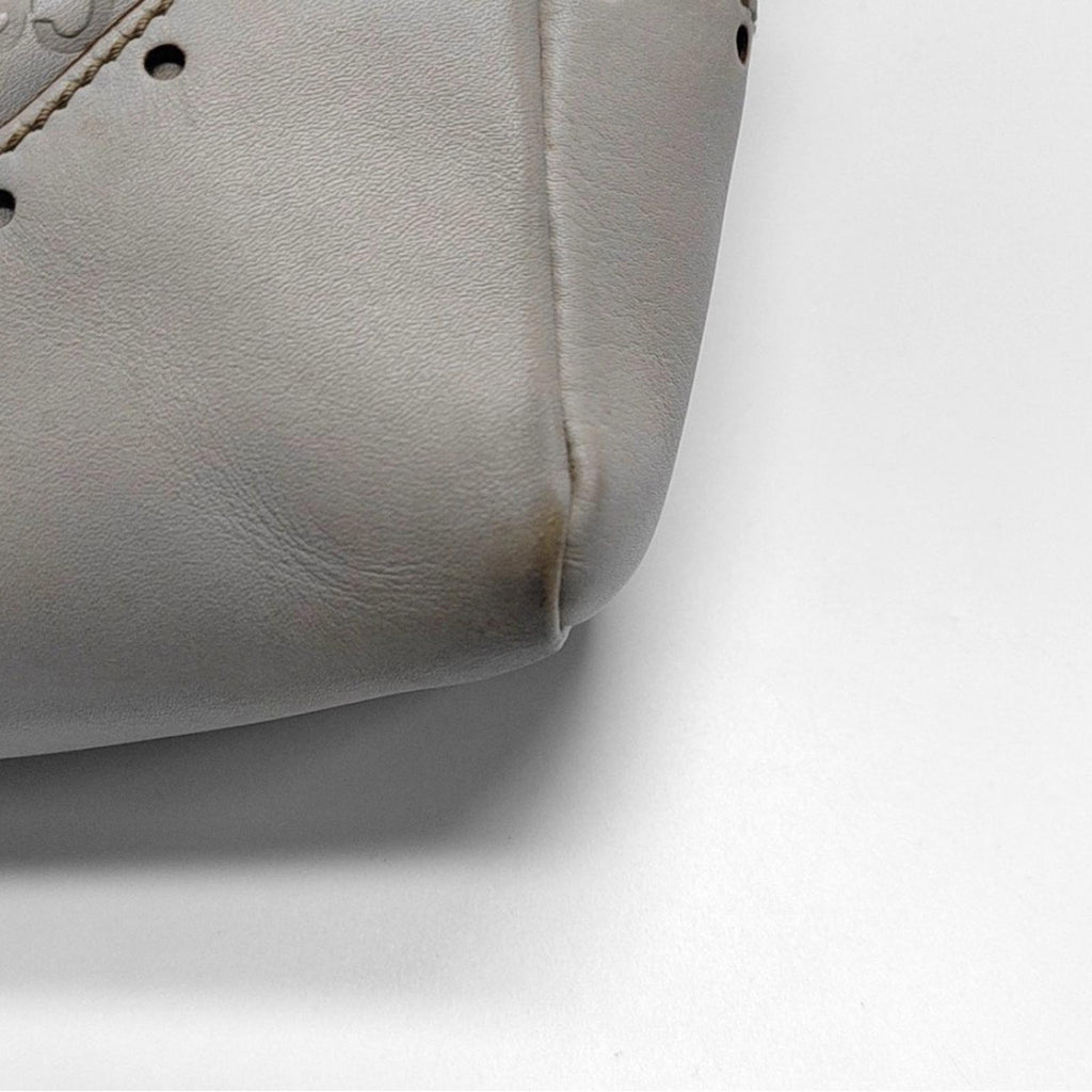 Gucci White Guccissima Punch Tote Bag