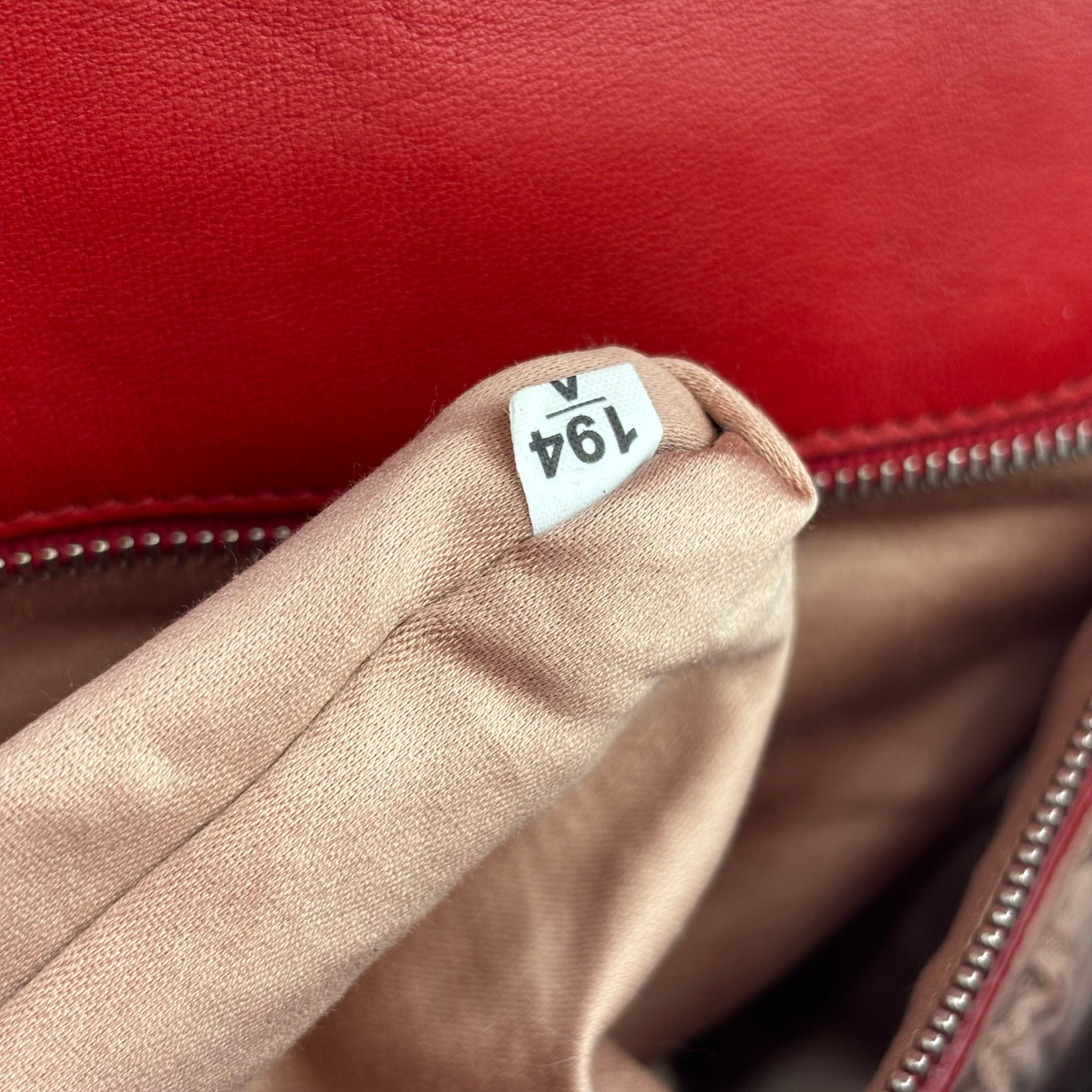 Miu Miu Nappa Cristal Cloquet Shoulder Bag in Fuoco Red