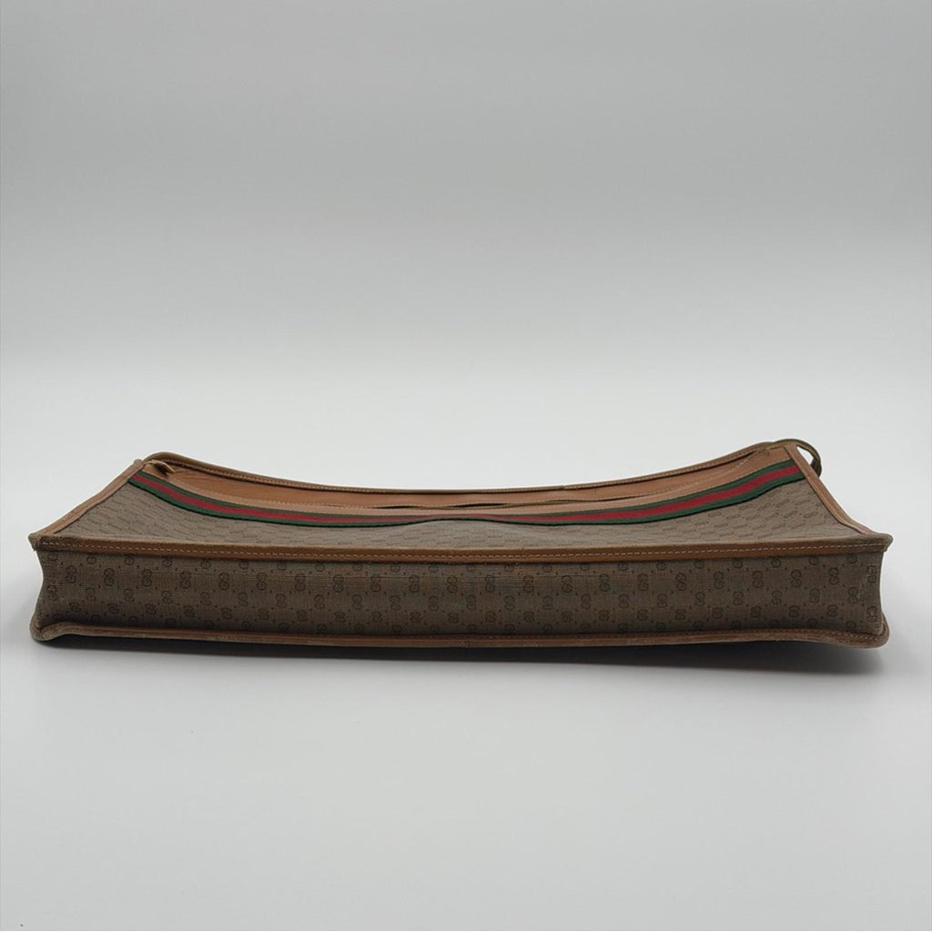 GUCCI VINTAGE GG CANVAS WEB PORTFOLIO CLUTCH