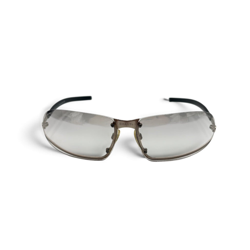 Chanel 4060 C.194/6I Rimless Gradient Shield Sunglasses 2000s