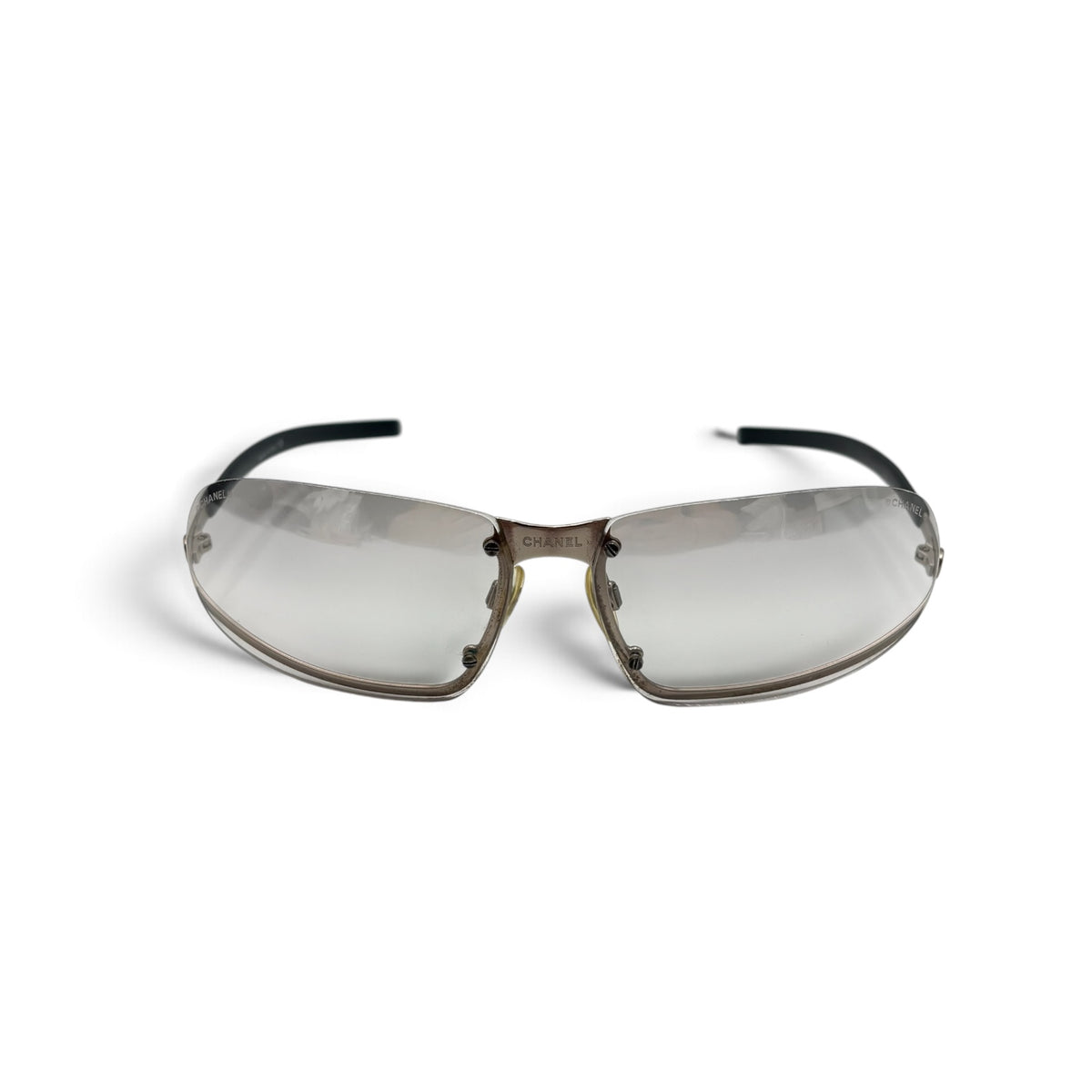 Chanel 4060 C.194/6I Rimless Gradient Shield Sunglasses 2000s