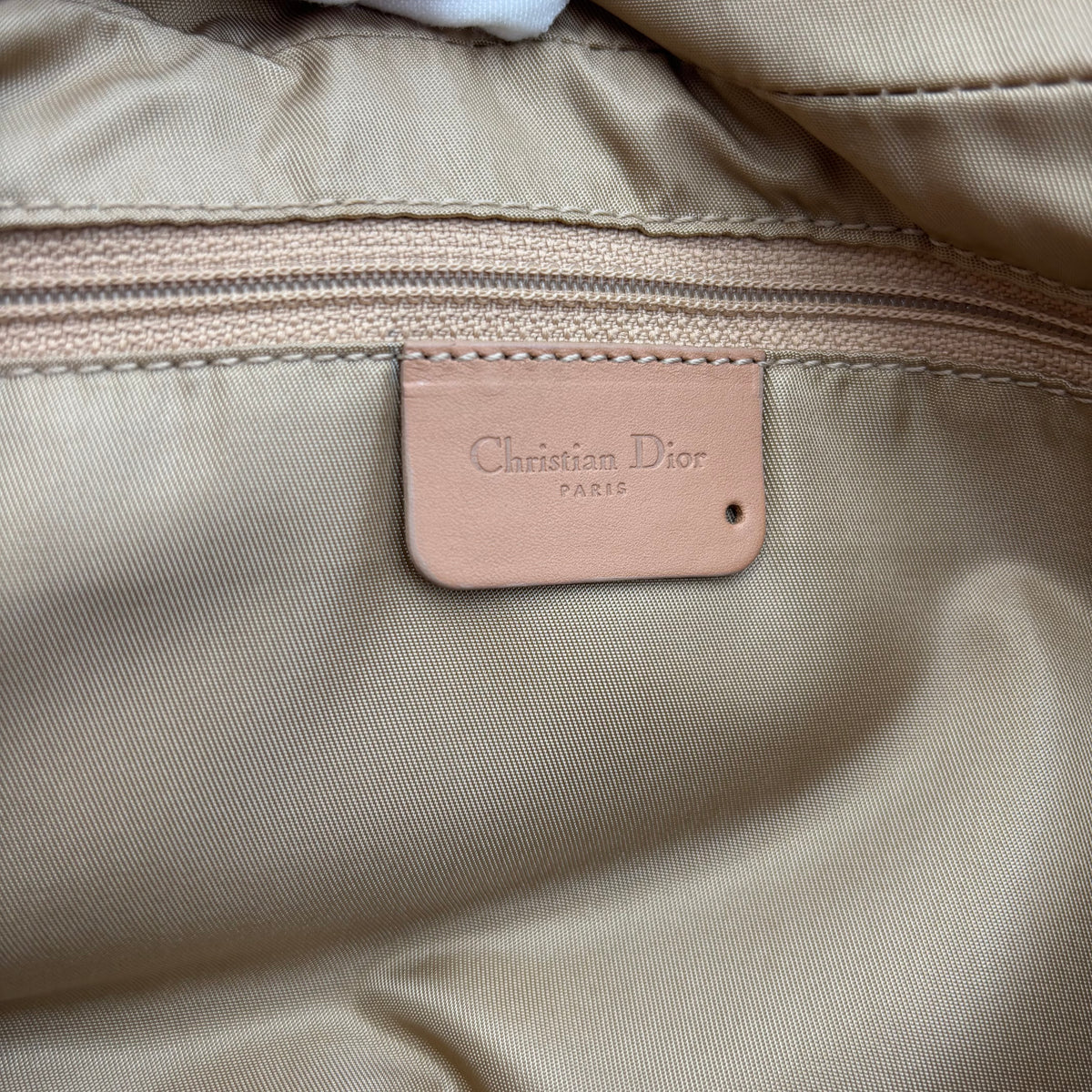 Christian Dior Malice Pearl Tan Leather Shoulder Bag by John Galliano 2000