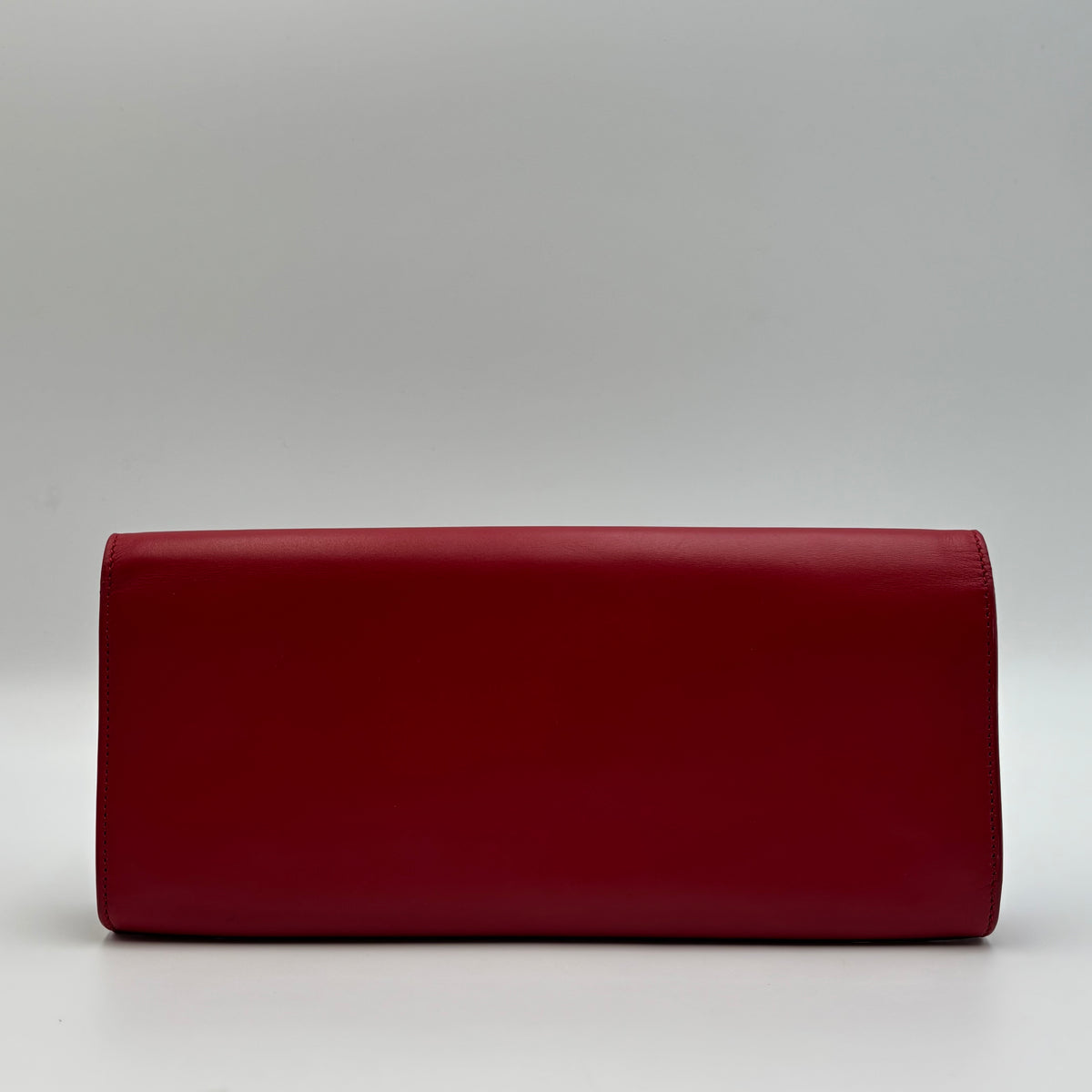 Saint Laurent by Hedi Slimane Lutetia Red Leather Clutch 2012
