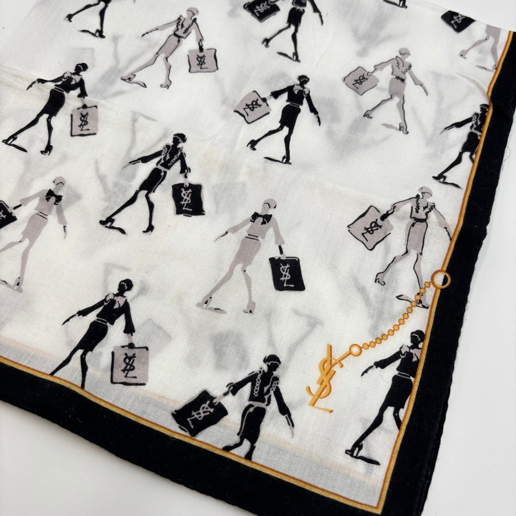 Yves Saint Laurent Shopping Ladies Square Scarf 19.5”