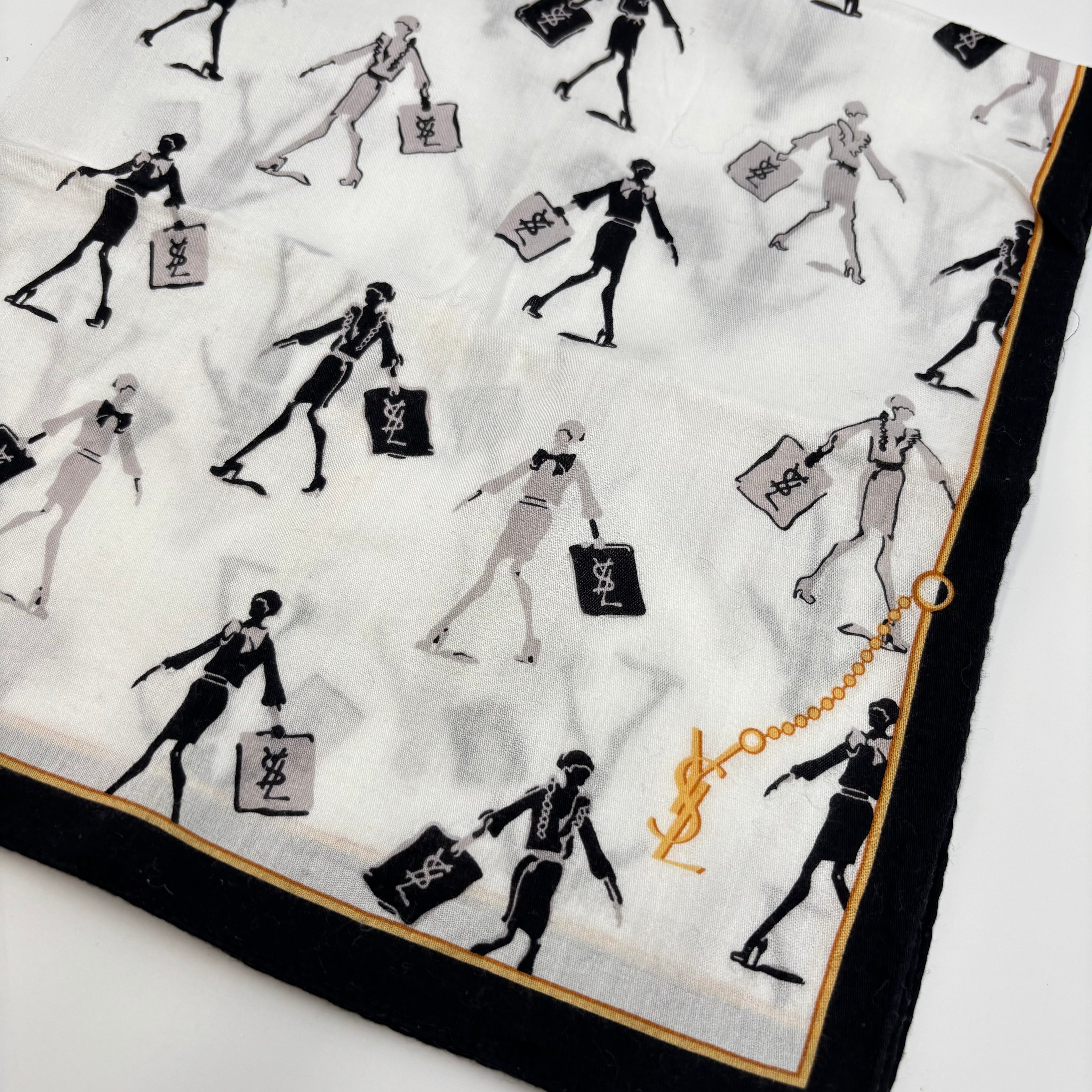 Yves Saint Laurent Shopping Ladies Square Scarf 19.5”