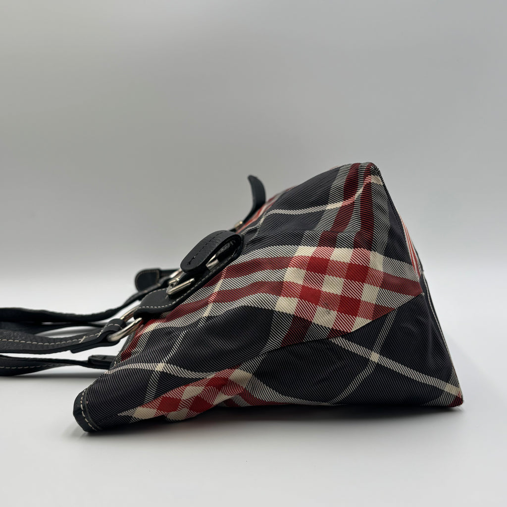 Burberry Blue Label Nova Check Nylon Tote Bag