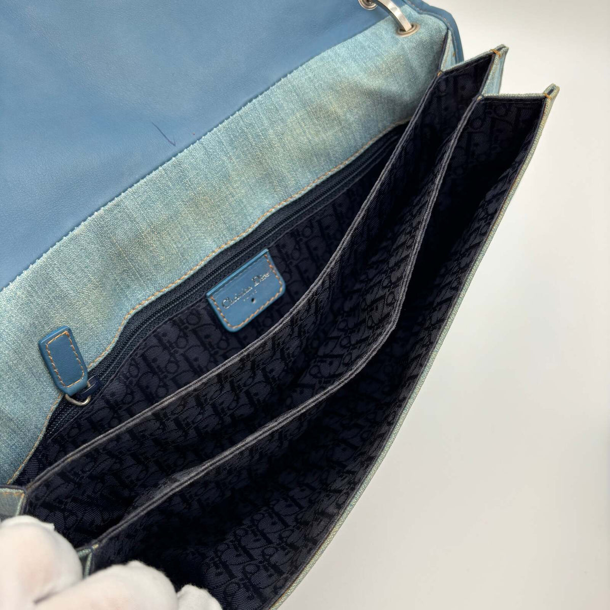 Christian Dior Admit It Corset Denim Shoulder Bag 2002