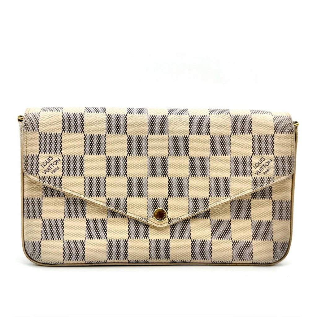 LOUIS VUITTON DAMIER AZUR FELICIE POCHETTE WALLET / CROSSBODY
