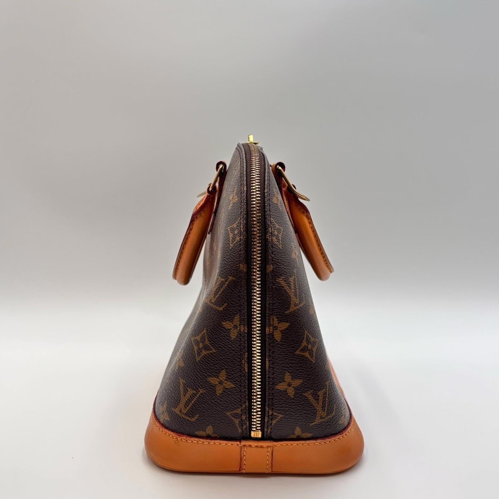 Louis Vuitton Alma PM Monogram Handbag Brown Canvas
