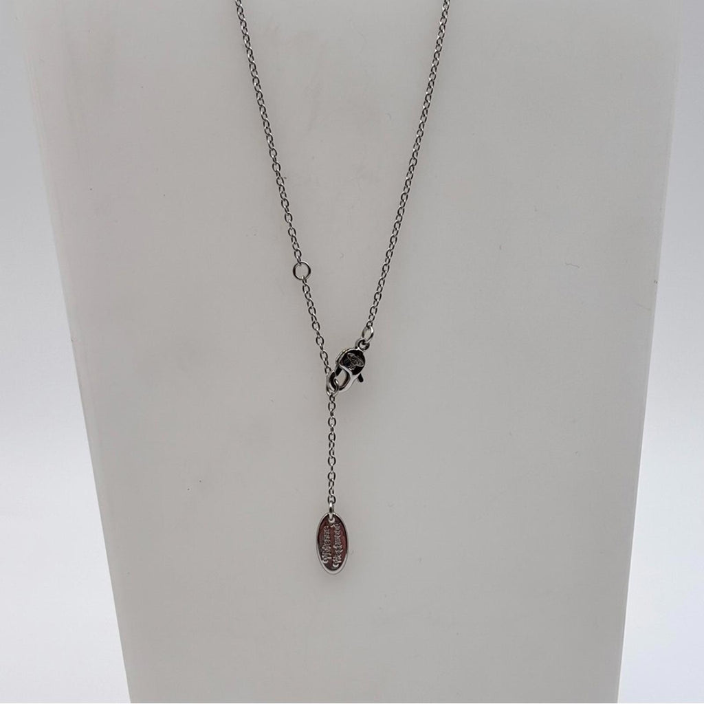 Vivienne Westwood Cherry Pendant Necklace Silver Tone Orb Charm