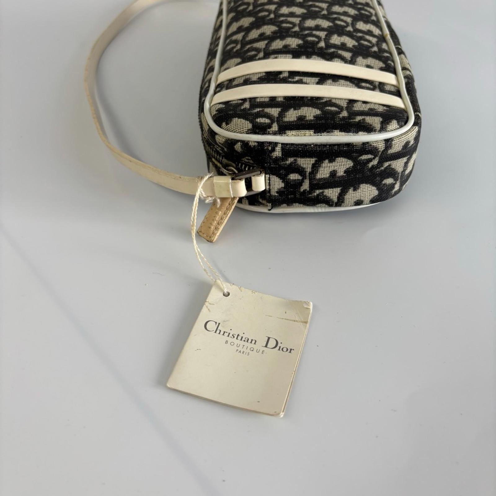 CHRISTIAN DIOR VINTAGE TROTTER MINI SHOULDER BAG — JOHN GALLIANO ERA 2002