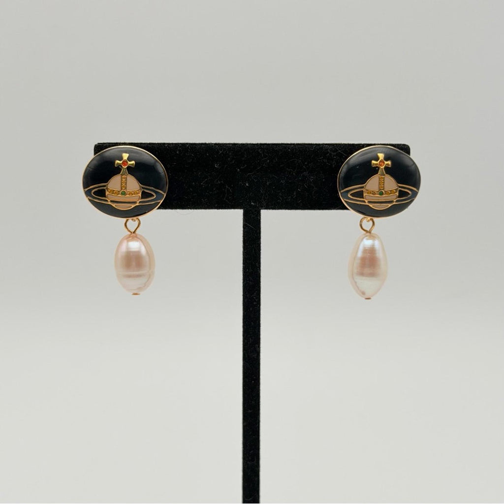 VIVIENNE WESTWOOD LOELIA TWO WAY PEARL DROP EARRINGS