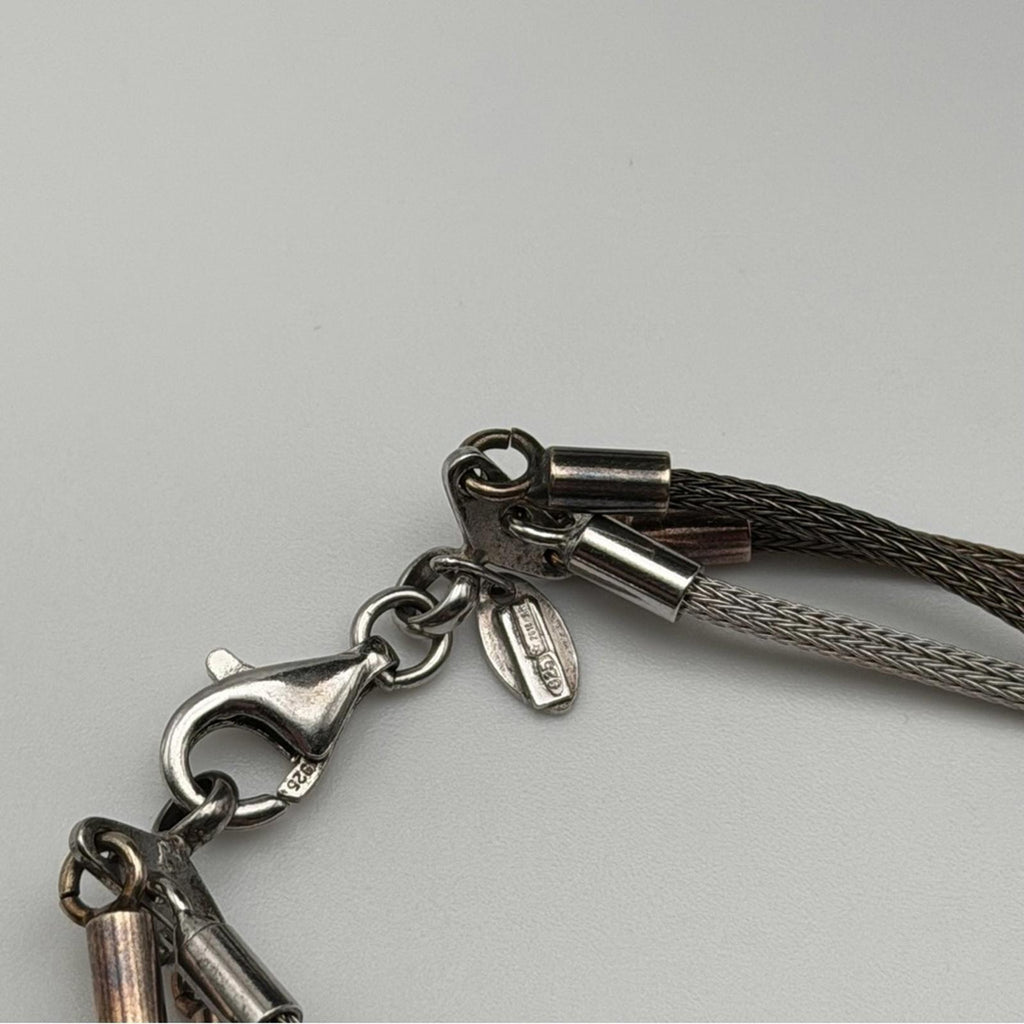 Italian Design Sterling Silver Multi-Strand Necklace & Bracelet Set