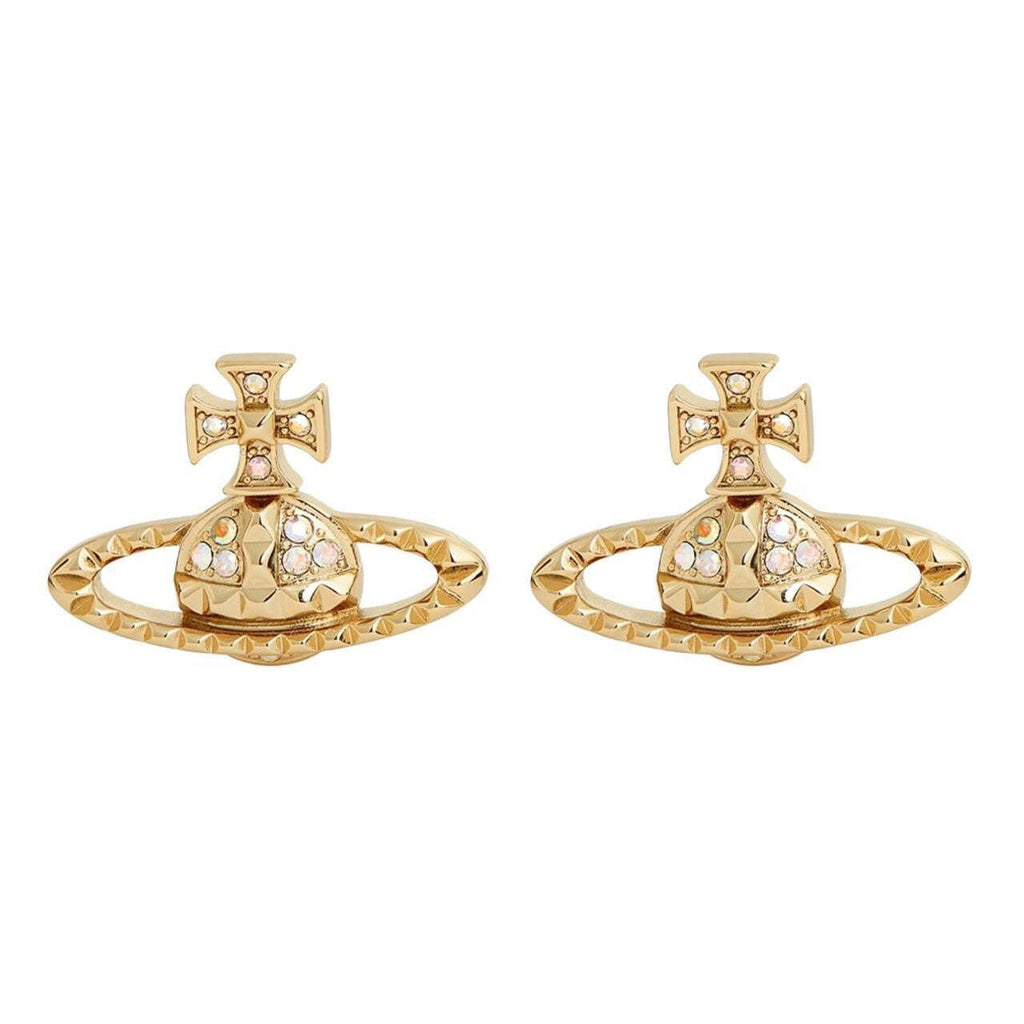 Vivienne Westwood Mayfair Gold-Tone Crystal Orb Stud Earrings