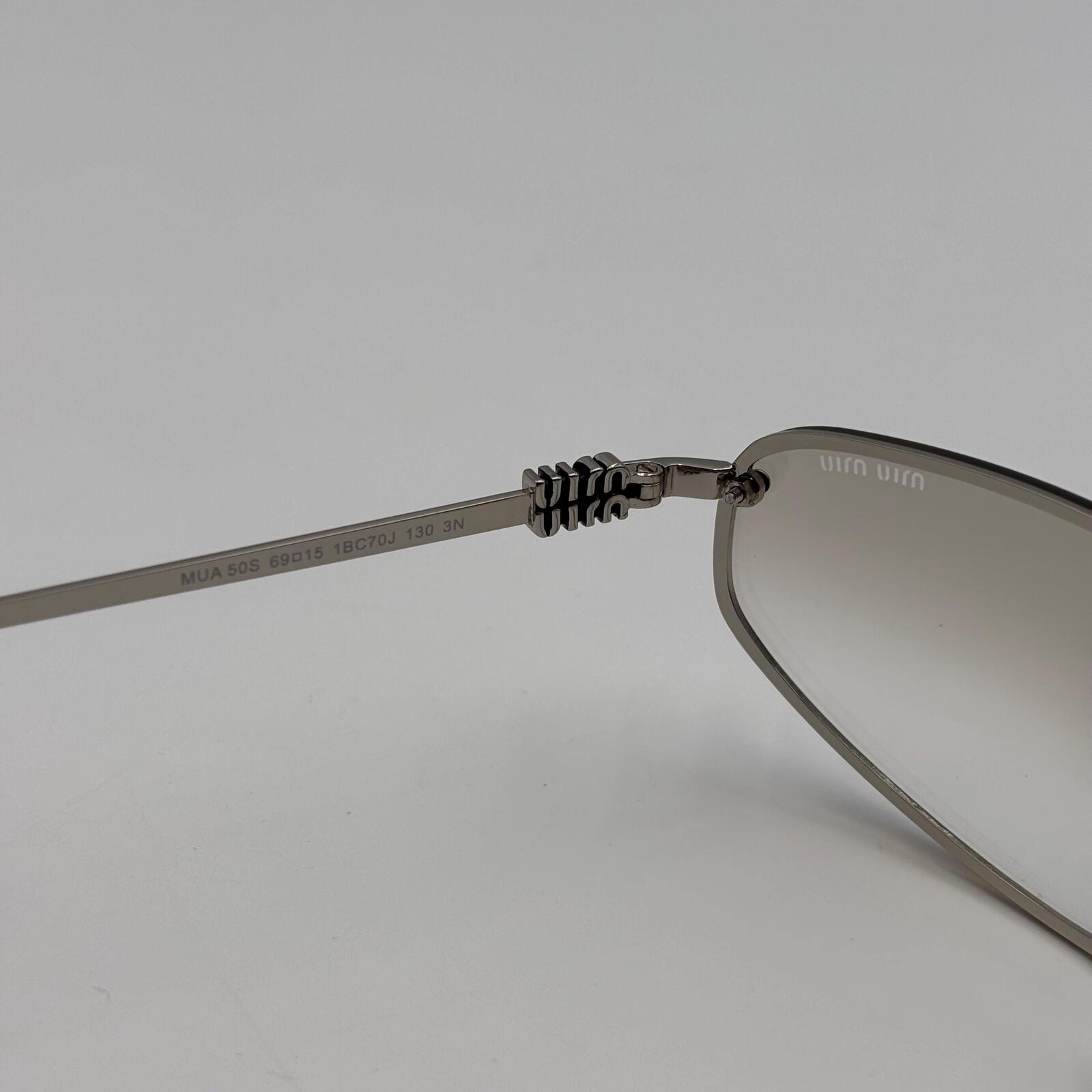 Miu Miu MU A50S 1BC70J Silver Metal Sunglasses