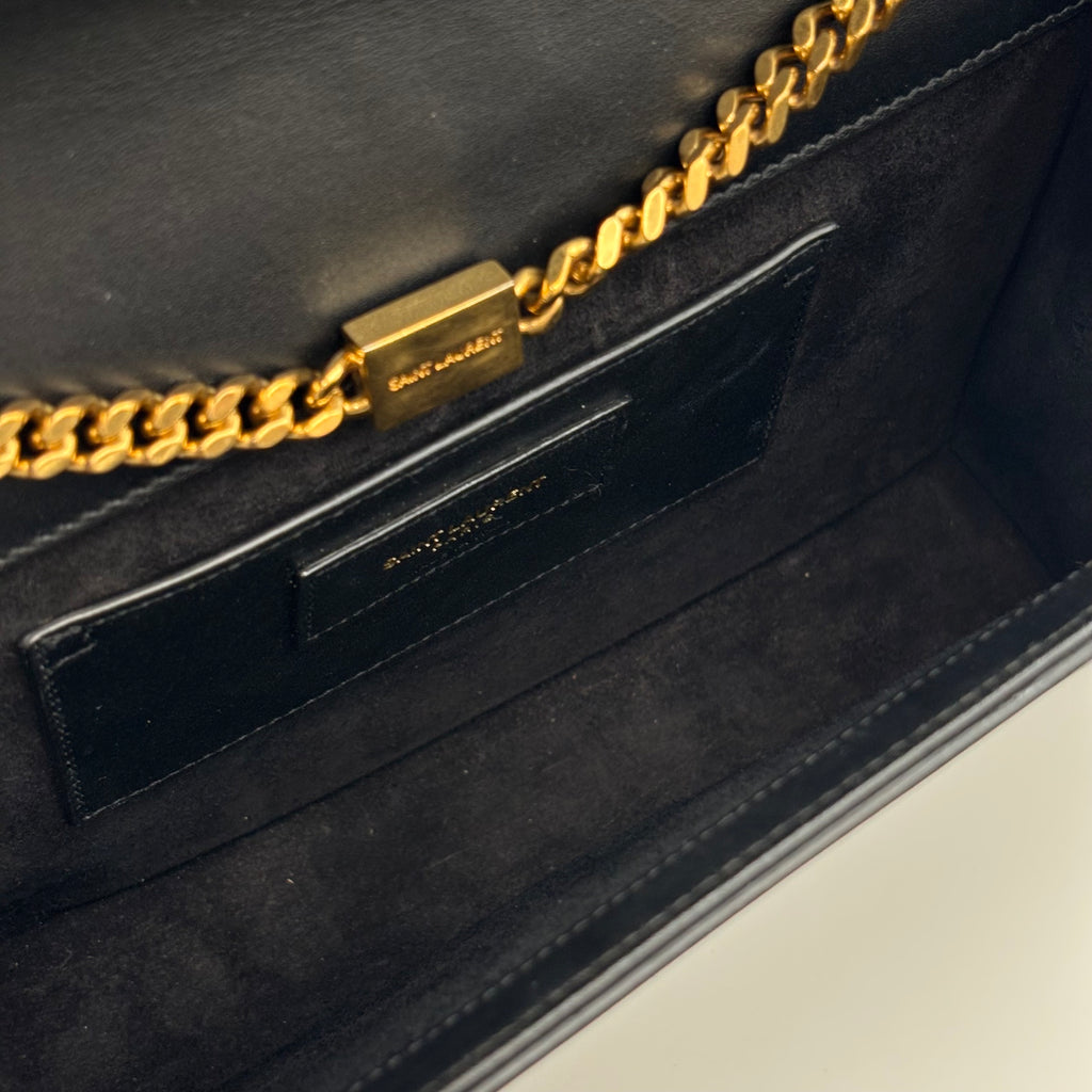 Saint Laurent Kate Medium Tassel Bag – Black Leather & Gold Hardware