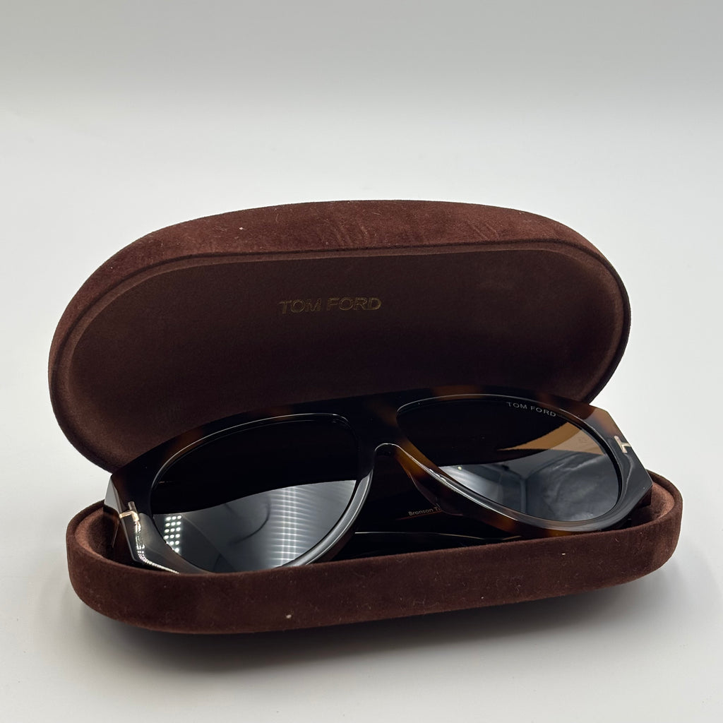 Tom Ford Bronson FT1044 52G Tortoise Aviator Sunglasses