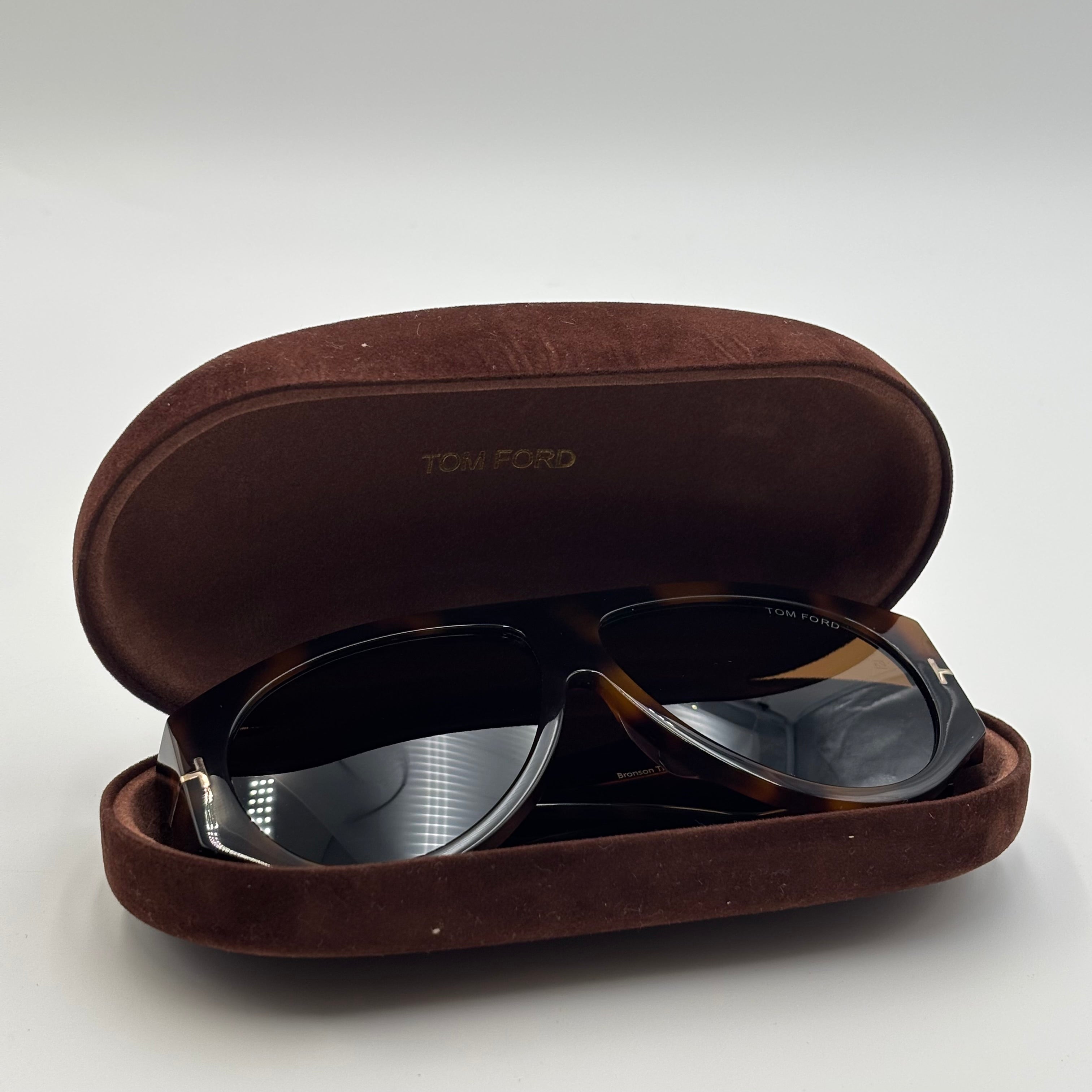 Tom Ford Bronson FT1044 52G Tortoise Aviator Sunglasses