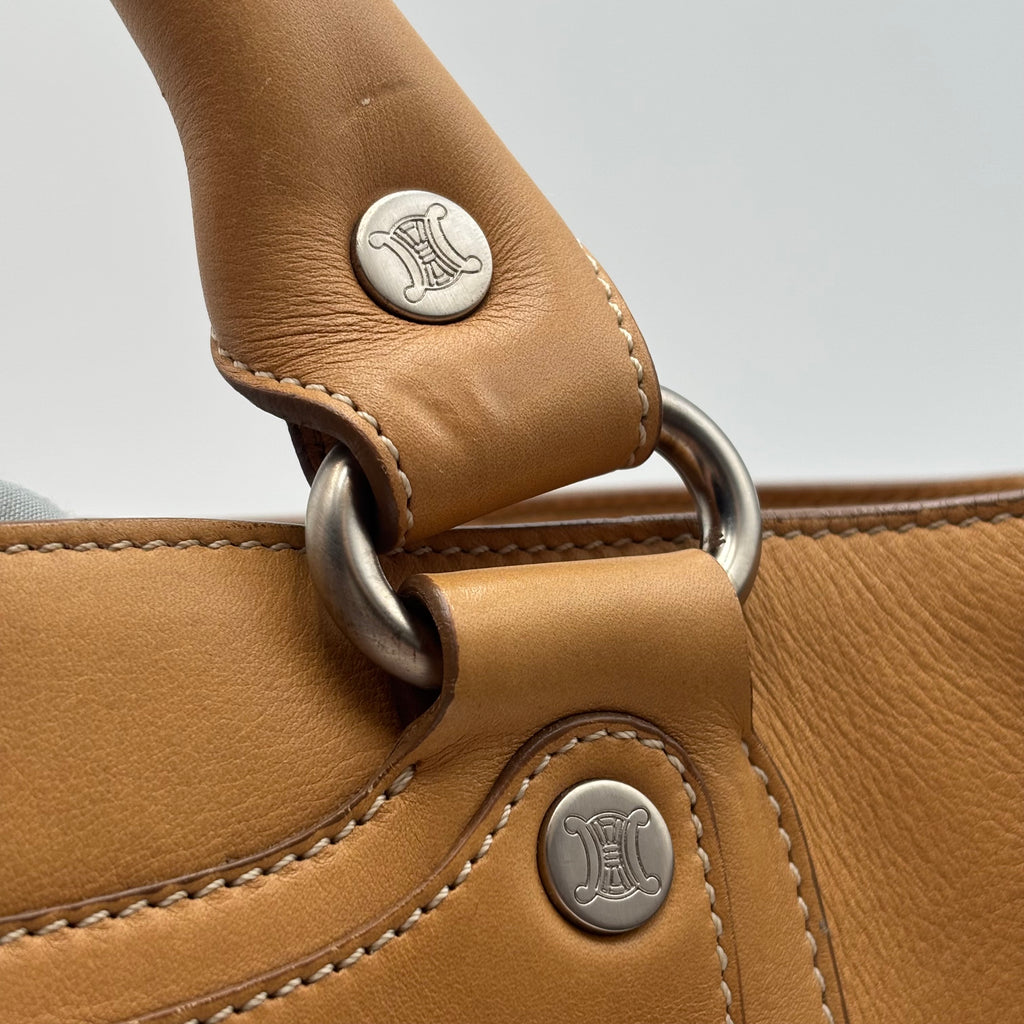 Celine Boogie Leather Handbag in Camel