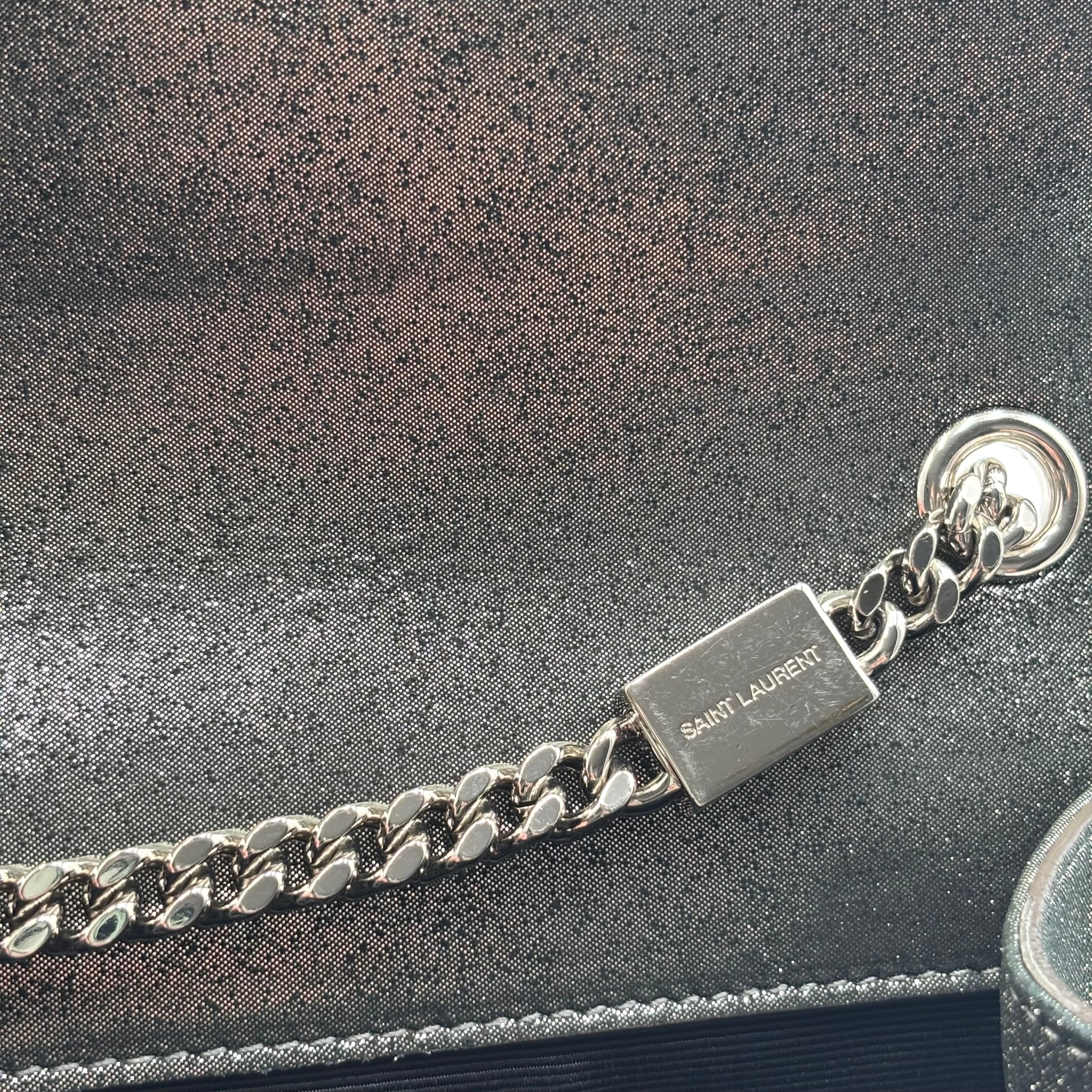 Saint Laurent YSL Kate Medium Metallic Leather Chain Shoulder Bag