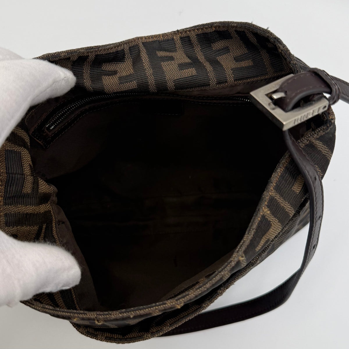 Fendi baguette Vintage Zucca FF Monogram Shoulder Bag, 2000s
