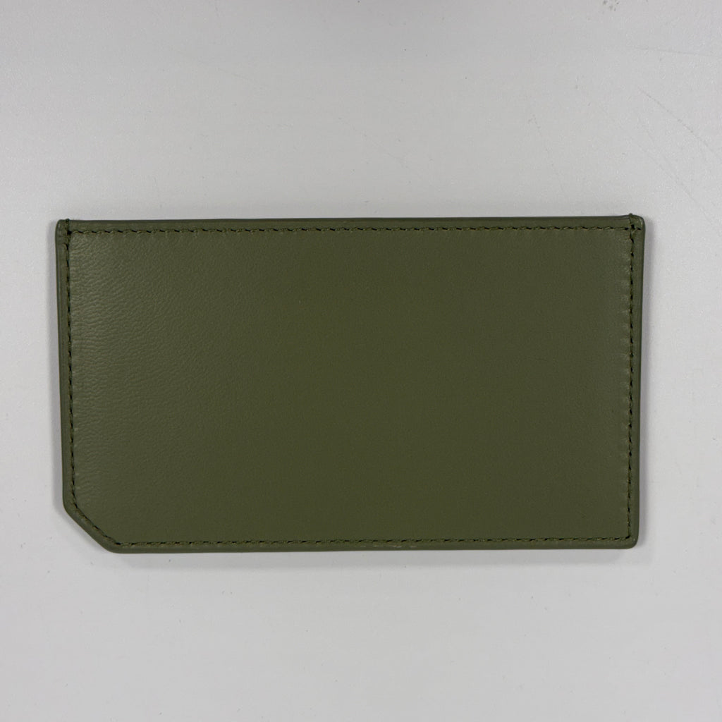 Saint Laurent Loulou Puffer Small Pouch in Olive Green Leather