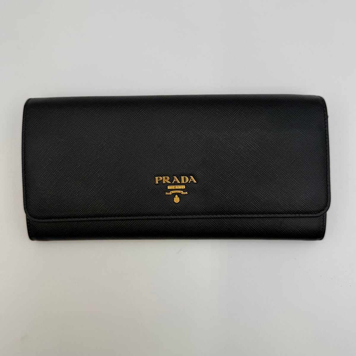 Prada Saffiano Leather Wallet on Chain by Miuccia Prada, Black, c. 2000s