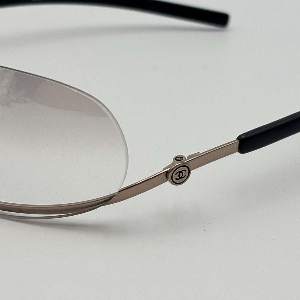 Chanel 4060 C.194/6I Rimless Gradient Shield Sunglasses 2000s