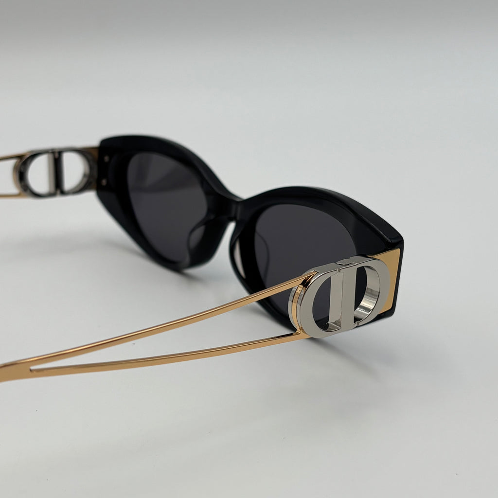 Dior 30Montaigne B6I Black Cat-Eye Sunglasses