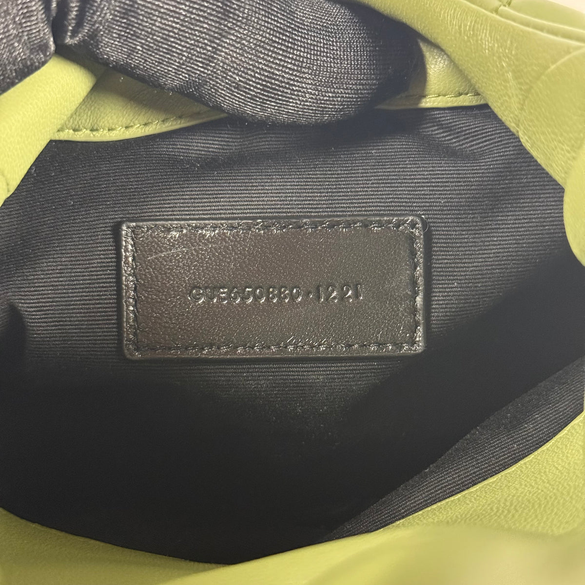 Saint Laurent Loulou Puffer Small Pouch in Olive Green Leather
