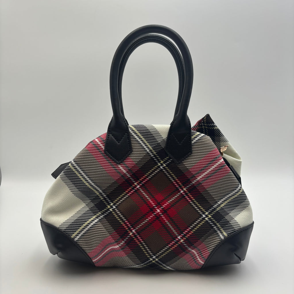 Vivienne Westwood Yasmine Derby Tartan Bow Handbag