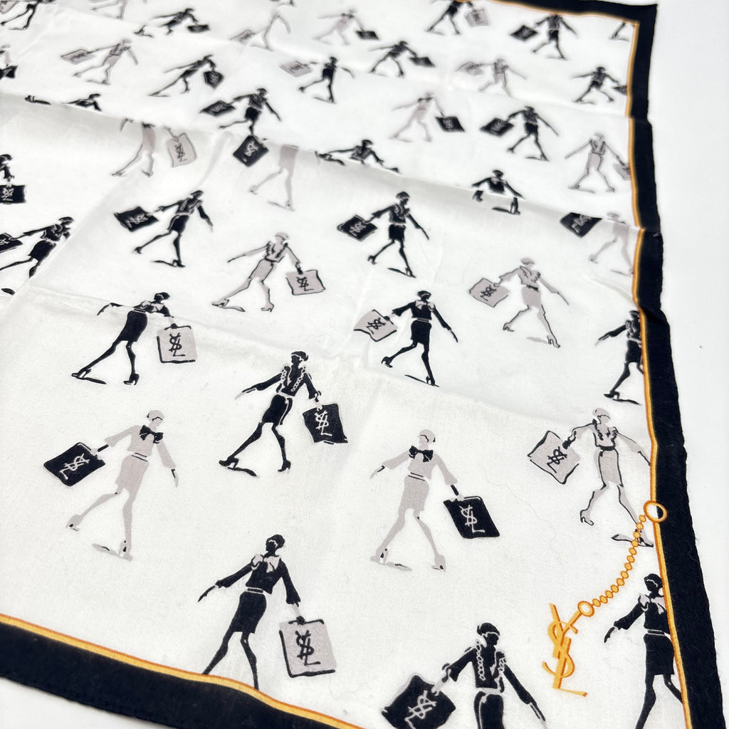Yves Saint Laurent Shopping Ladies Square Scarf 19.5”
