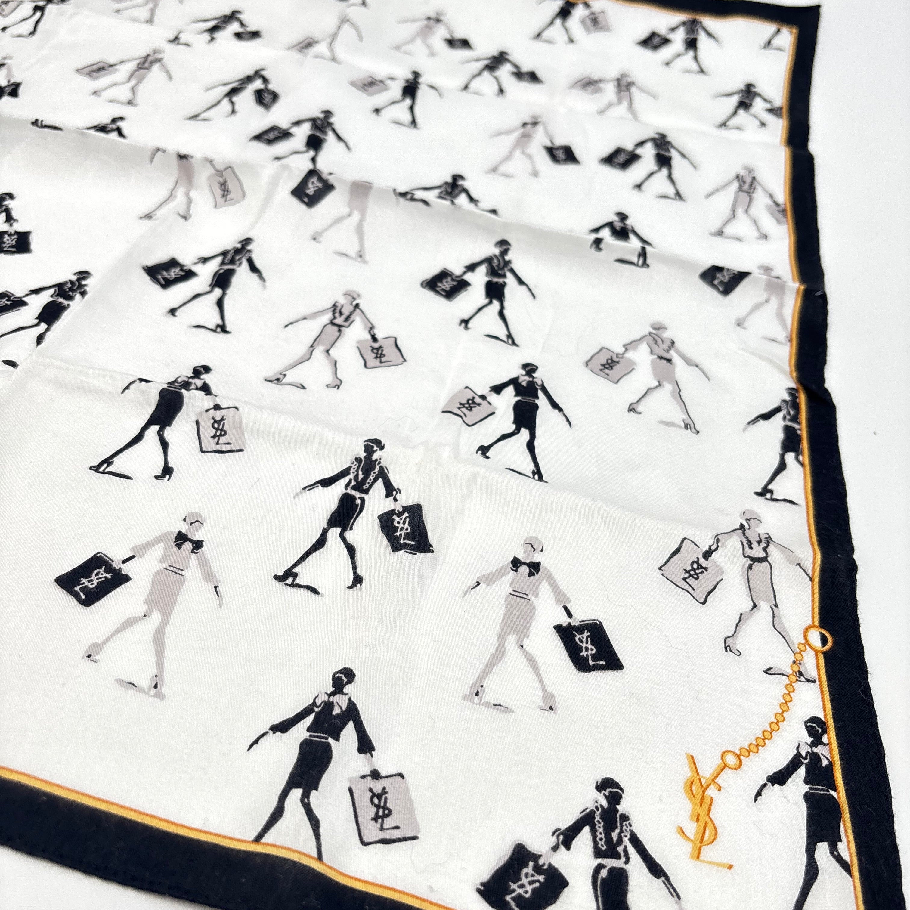 Yves Saint Laurent Shopping Ladies Square Scarf 19.5”