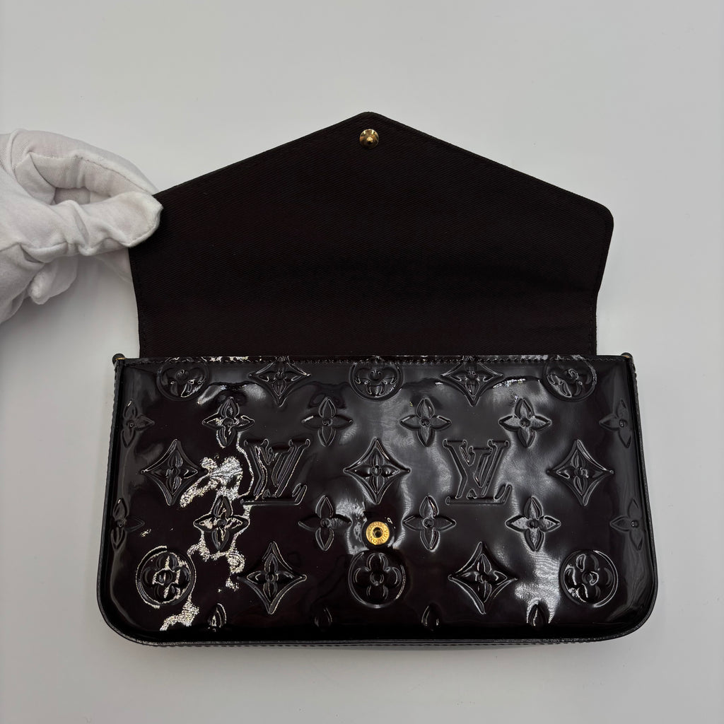 Louis Vuitton Pochette Félicie Monogram Vernis Amarante