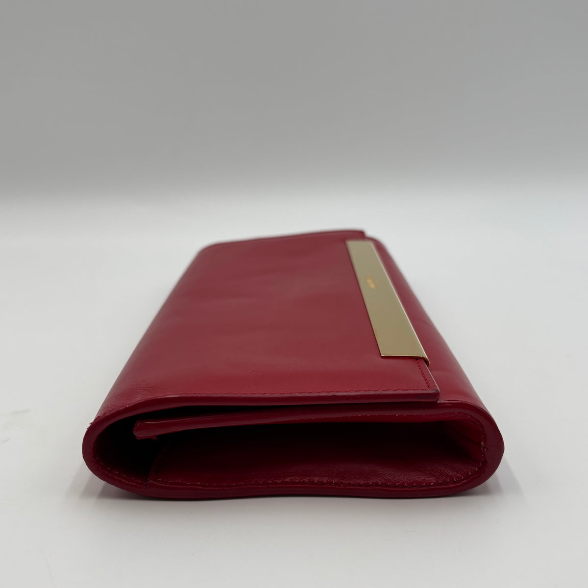 Saint Laurent by Hedi Slimane Lutetia Red Leather Clutch 2012