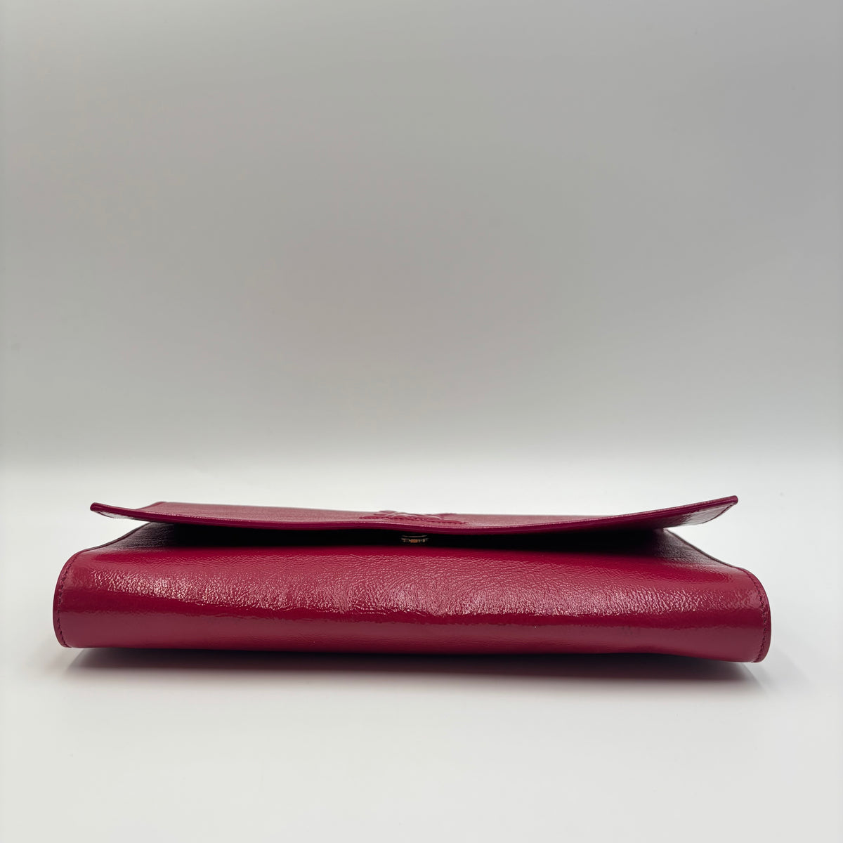Saint Laurent Lipstick Fuchsia Calfskin Monogram Large Belle de Jour Clutch