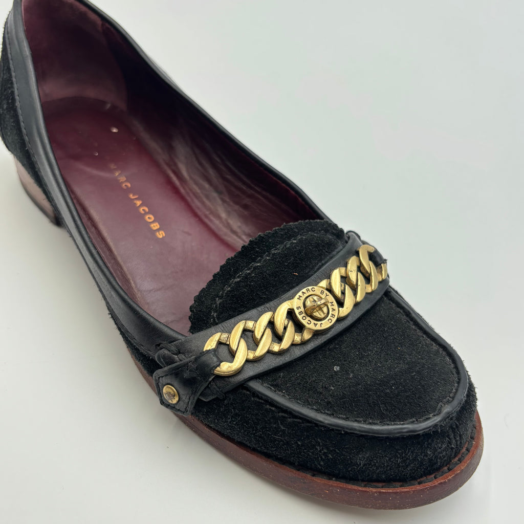 Marc by Marc Jacobs Katie Chain Suede Loafers