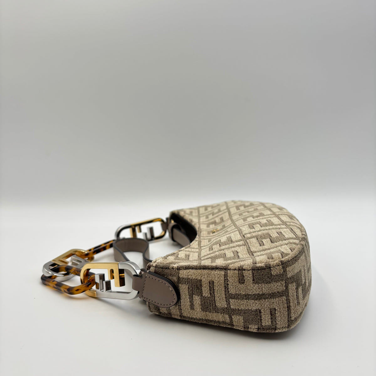 Fendi O’Lock Swing FF Chenille Shoulder Bag