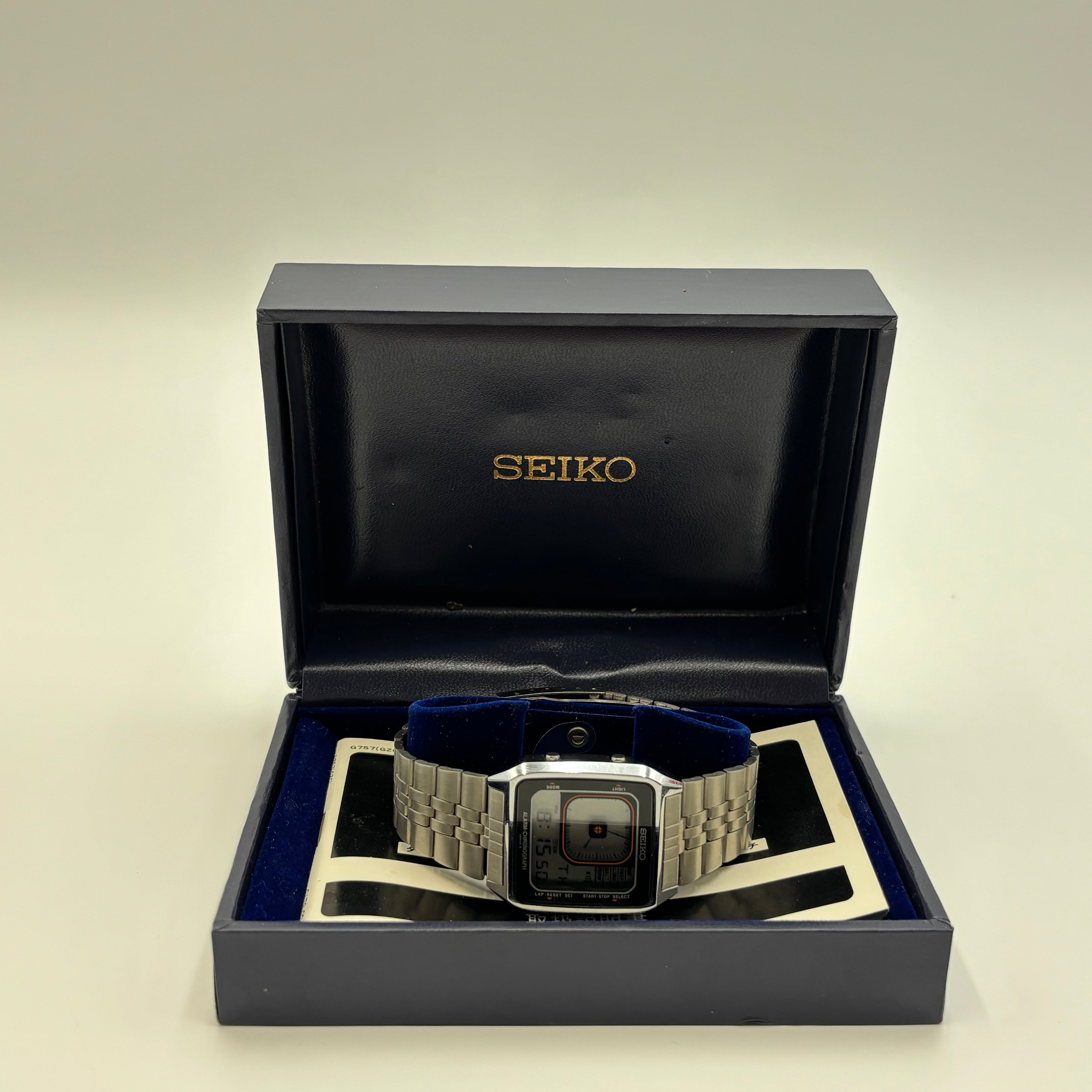 Seiko G757-4050 Alarm Chronograph “James Bond” Digital Watch